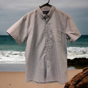 Molokai Surf Co Shirt Men Size‎ L Large Light Blue  Button Down Short Sleeve